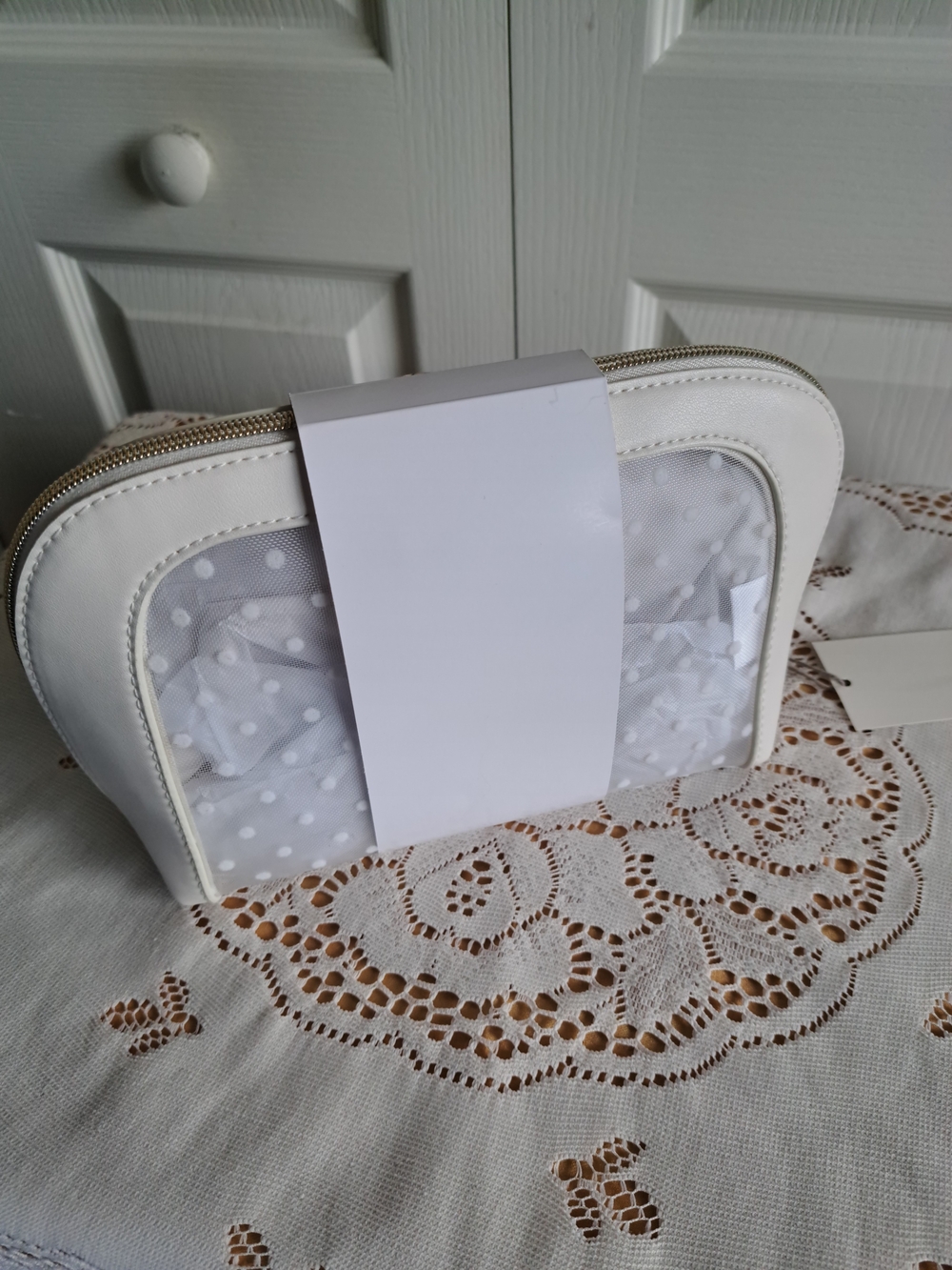a new day White Heart Charm Cosmetic Bag - Picture 3 of 4